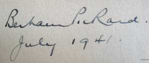 Bertram Pickard, 1941