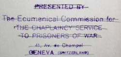 THE CHAPLAINCY SERVICE