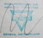 WAR PRISONERS AID - YMCA - GENEVA