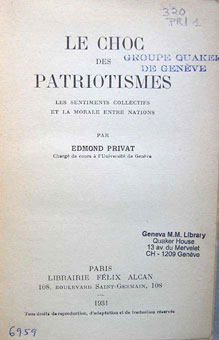 Le choc des patriotismes, 1931